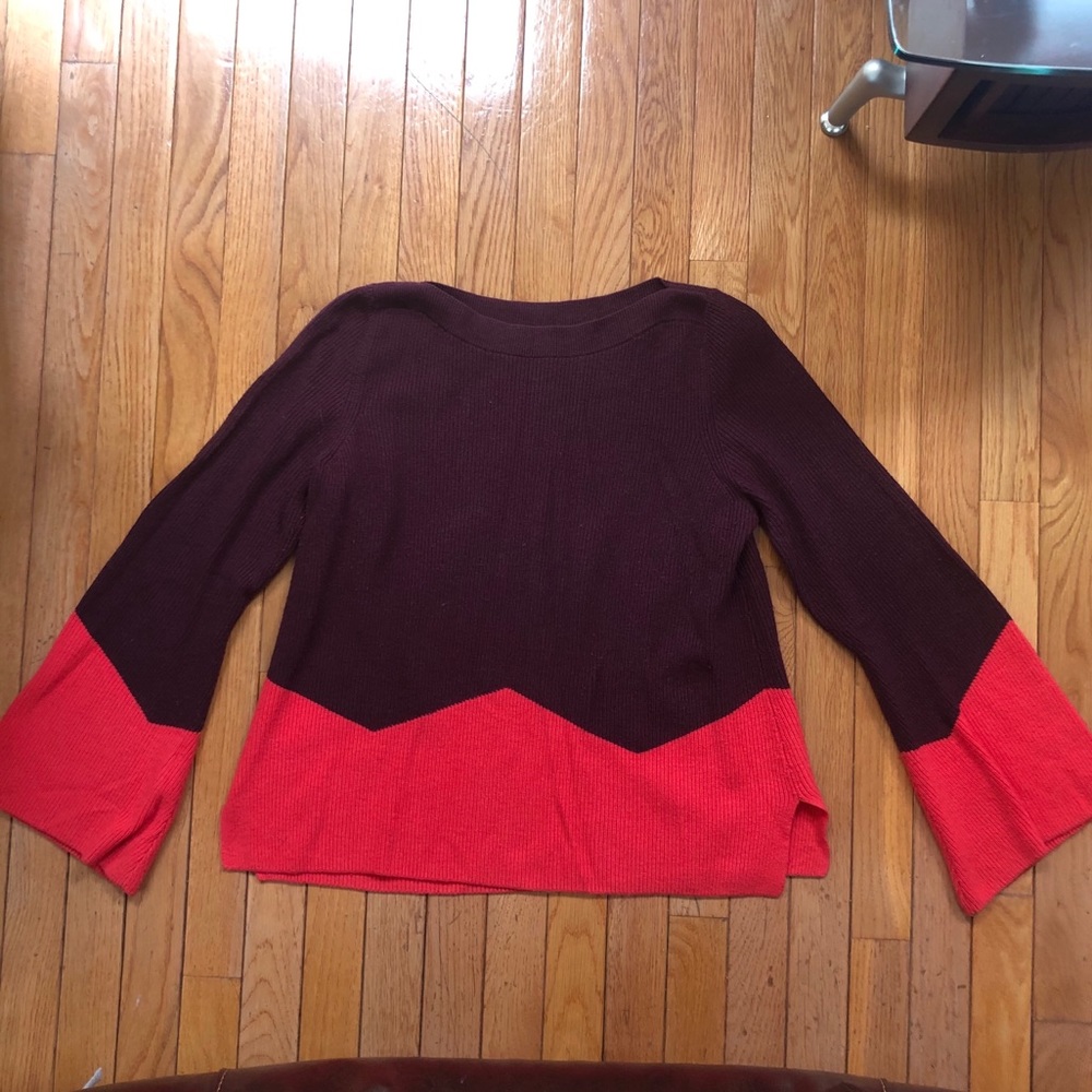 Loft flare sleeve knit sweater